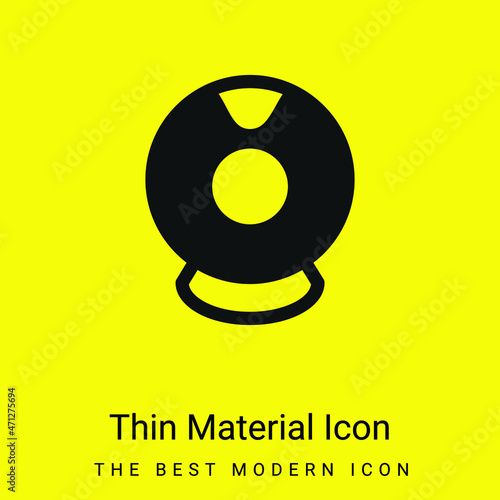 Big WebCam minimal bright yellow material icon