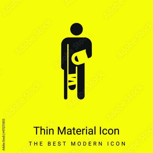 Accident minimal bright yellow material icon