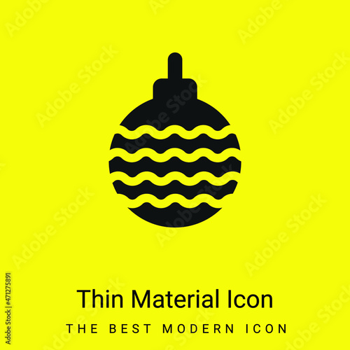 Bauble minimal bright yellow material icon