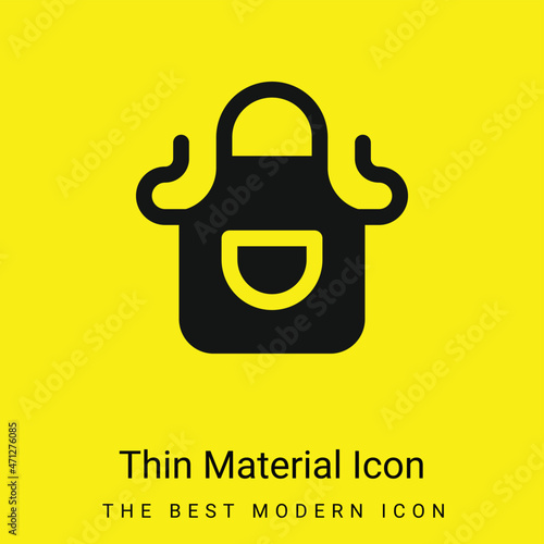 Apron minimal bright yellow material icon
