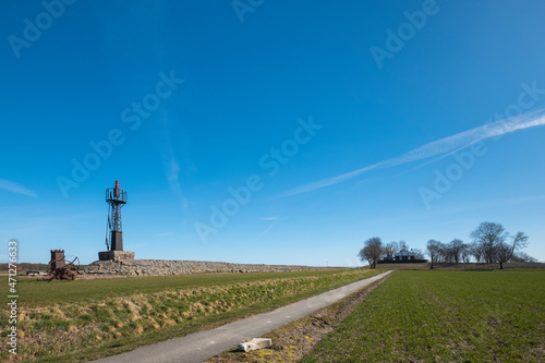 Historische vuurtoreneiland Kraggenburg (1848), Noodoostpolder, Flevoland Province, The Netherlands photo