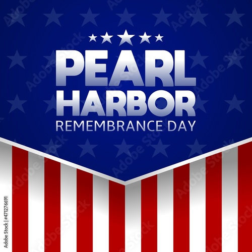 Banner Pearl Harbor Remembrance day theme. Vector illustration. Suitable for Poster, Banners, campaign and greeting card. 