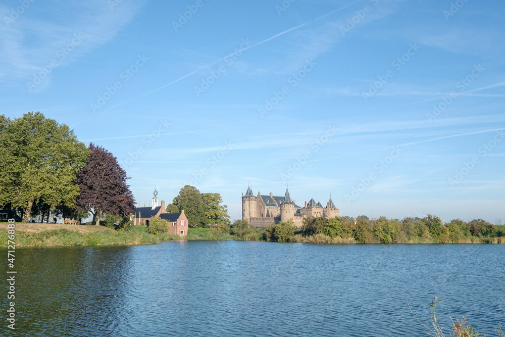 Fototapeta premium Muiderslot (1280) Muiden, Noord-Holland Province, The Netherlands