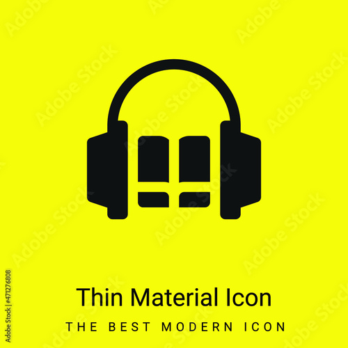 Audiobook minimal bright yellow material icon