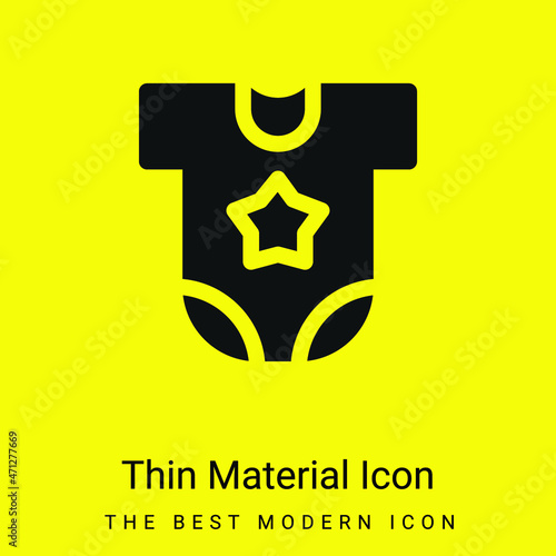 Baby Clothing minimal bright yellow material icon