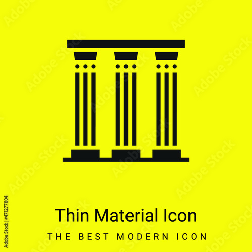 Ancient Pillar minimal bright yellow material icon