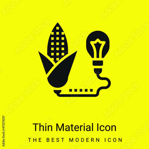 Biomass minimal bright yellow material icon