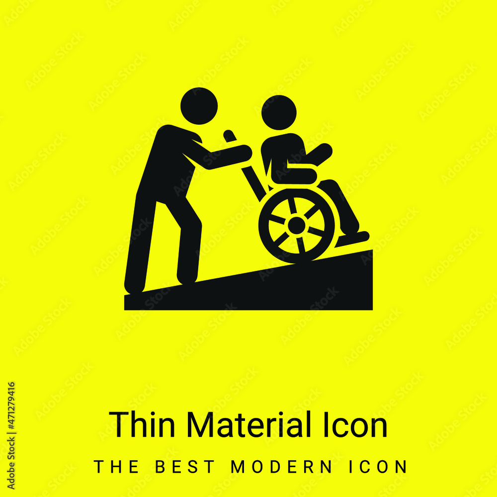 Assistance minimal bright yellow material icon Assistance minimal bright yellow material icon