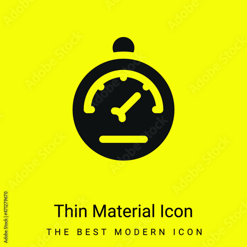 Barometer minimal bright yellow material icon