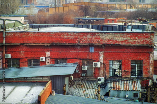 Fragment of the old warehouse base of the USSR