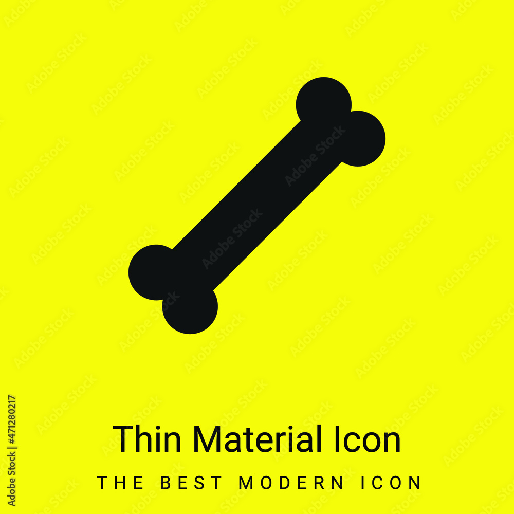 Bone minimal bright yellow material icon Bone minimal bright yellow material icon