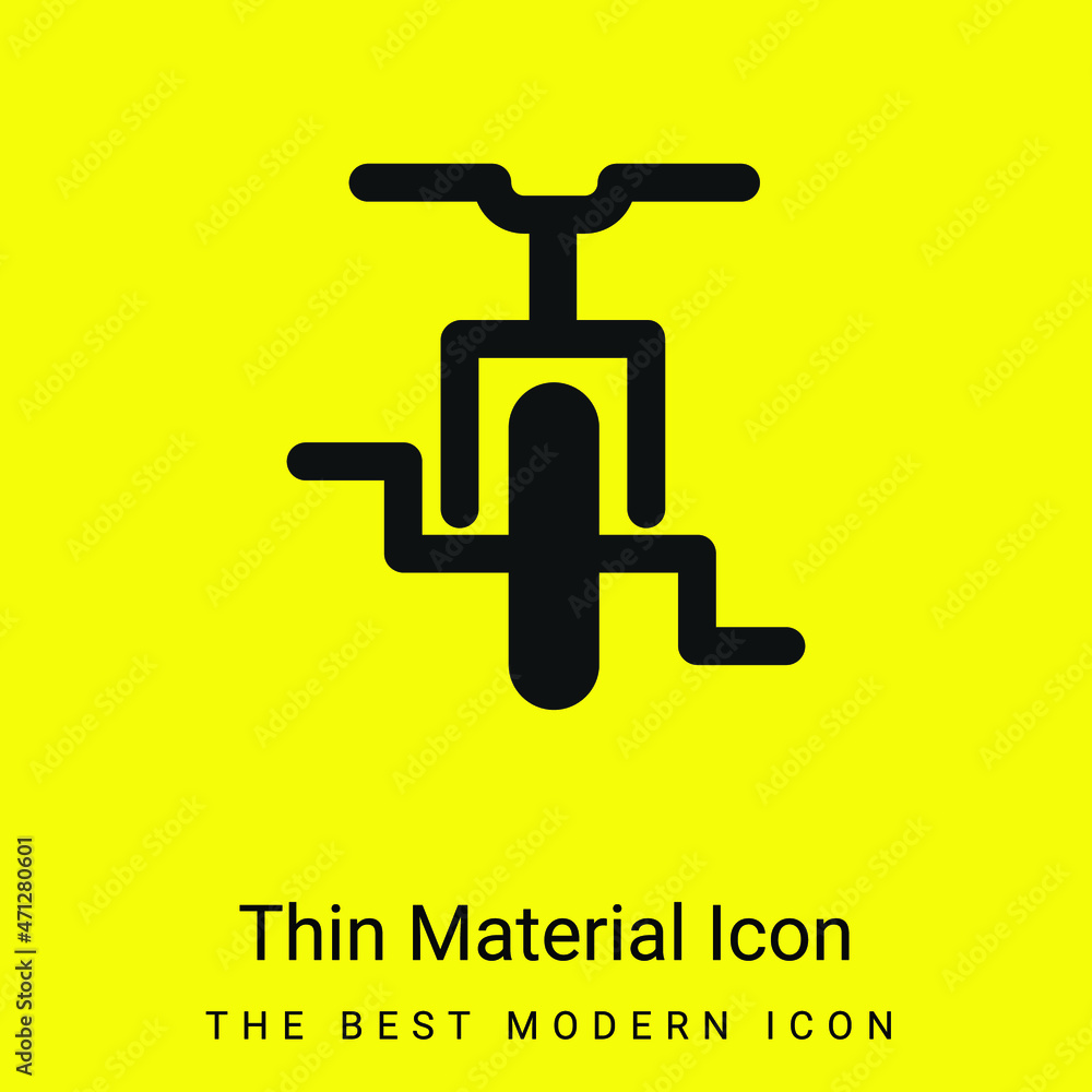 Bicycle minimal bright yellow material icon Bicycle minimal bright yellow material icon