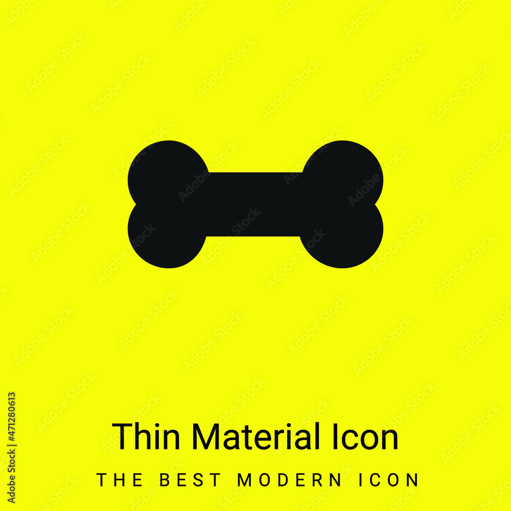 Bone minimal bright yellow material icon Bone minimal bright yellow material icon