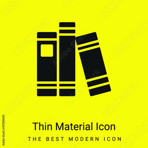 Book minimal bright yellow material icon
