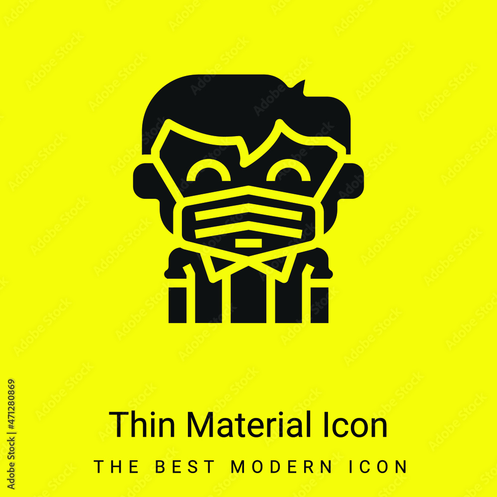 Boy minimal bright yellow material icon Boy minimal bright yellow material icon