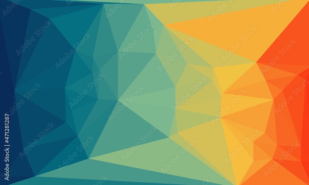Obraz premium vibrant minimal multicolored polygonal background