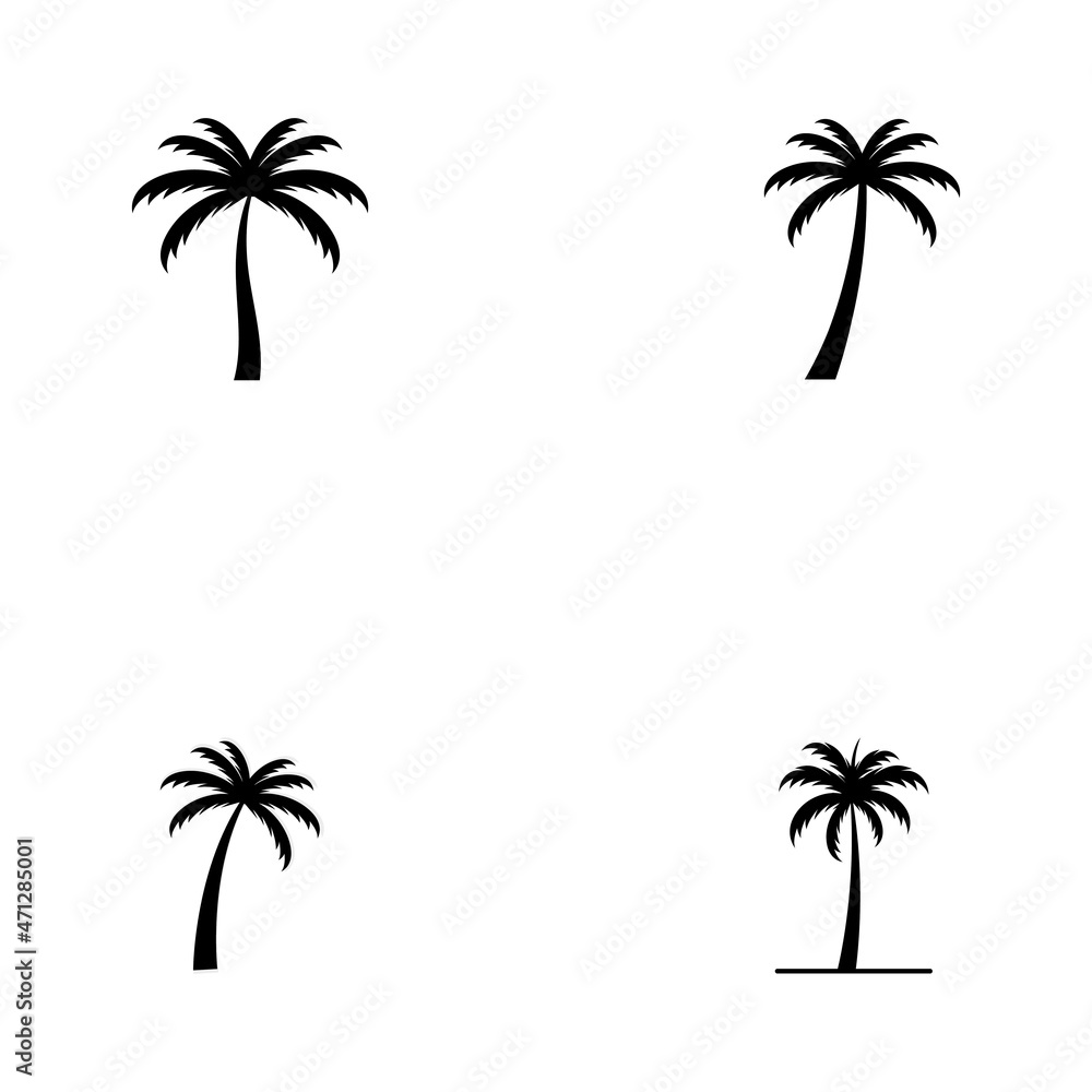 Fototapeta premium Palm tree summer logo template