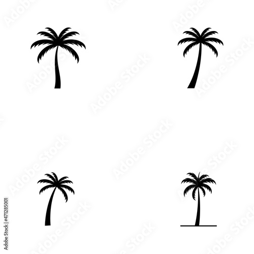 Palm tree summer logo template