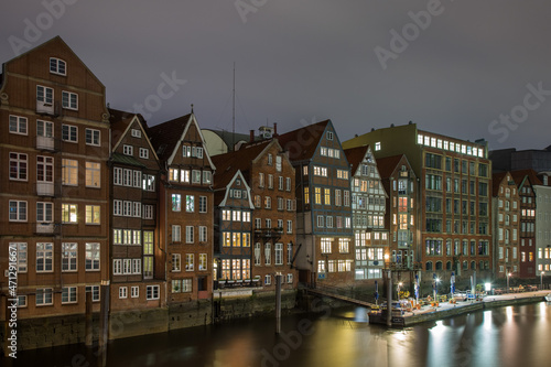 Historische Häuse in Altstadt von Hamburg 