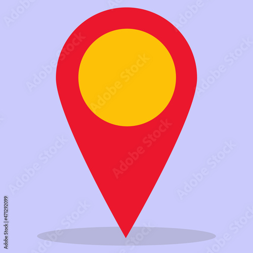 The concept of a global coordinate, a point. The image is made in a flat style. Vector illustration. A series of business icons. Free Download The concept of a global coordinate, a point. The image is made in a flat style. Vector illustration. A series of business icons. - GFXLoad