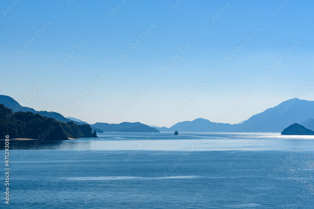 Landscape of Ohkunoshima in Hiroshima Prefecture. Seto Inland Sea