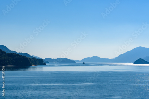 Landscape of Ohkunoshima in Hiroshima Prefecture. Seto Inland Sea