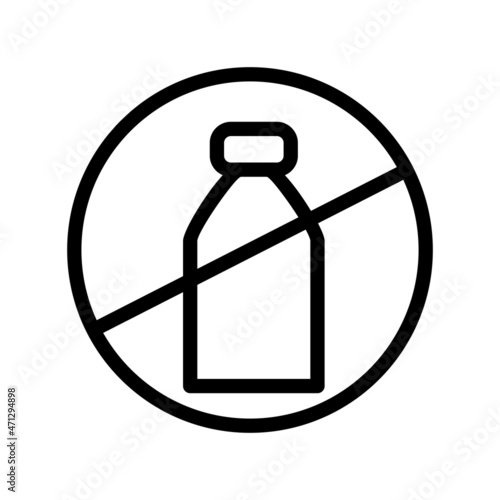 No liquid Line Vector Icon Design