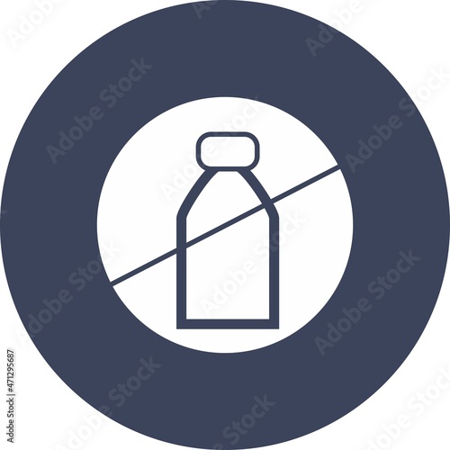 No liquid Glyph Circle Vector Icon Design