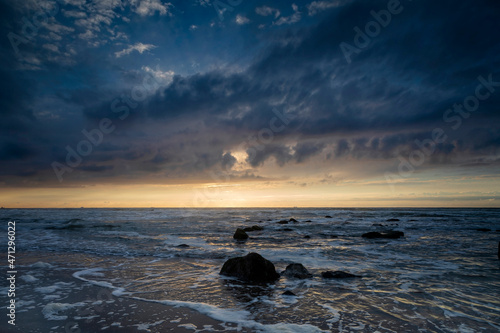 moody seascape along the Dutch coast