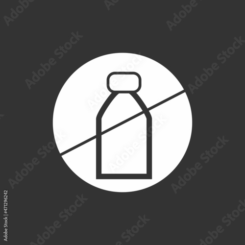 No liquid Glyph Inverted Vector Icon Design