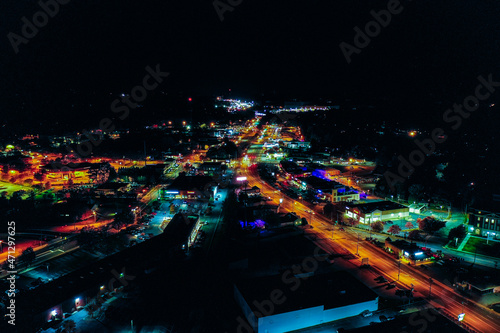 Above Battleground Ave at night