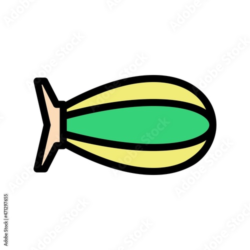 Zeppelin Line Filled Vector Icon Design