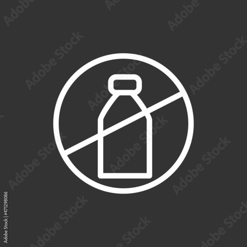 No liquid Line Inverted Vector Icon Design