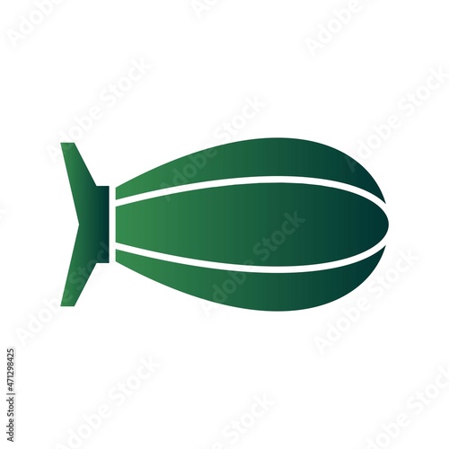 Zeppelin Glyph Gradient Vector Icon Design