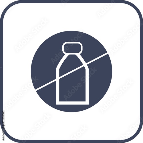 No liquid Glyph Round Corner Vector Icon Design