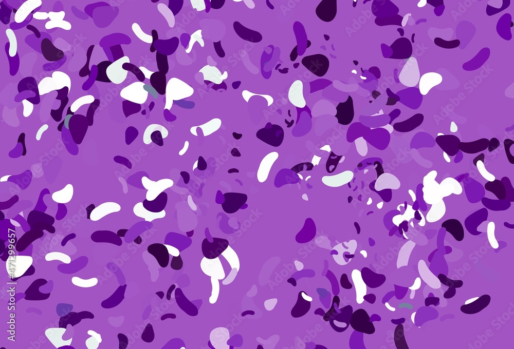 Light purple vector template with memphis shapes.