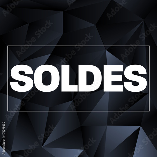 French Winter sale background - geometric shape design - Sales business element