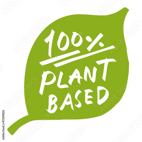 100％プラントベースの文字（PLANT BASED) photo