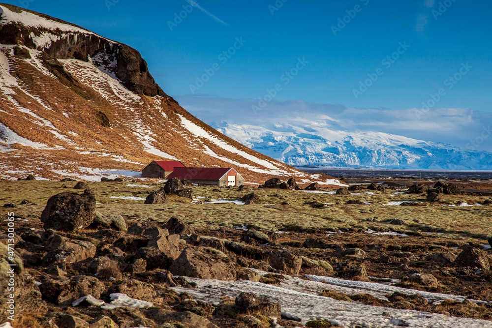 Islandia krajobraz, tapeta - obrazy, fototapety, plakaty 