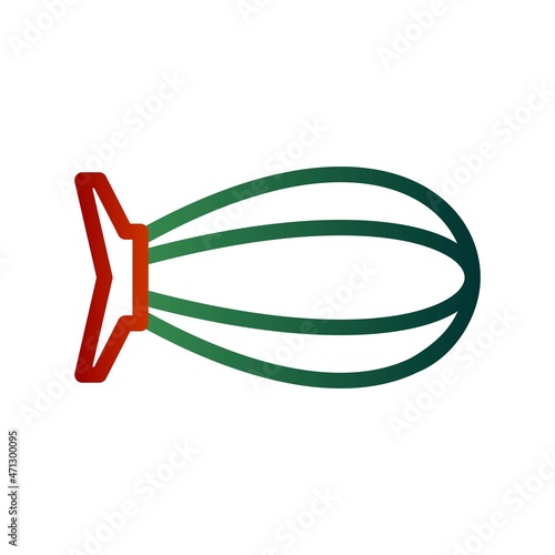 Zeppelin Line Gradient Vector Icon Design