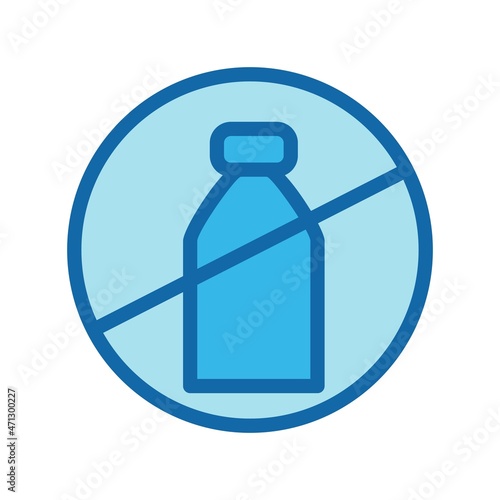  No liquid Line Filled Blue Vector Icon Design