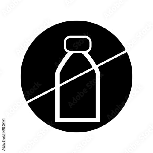 No liquid Glyph Vector Icon Design