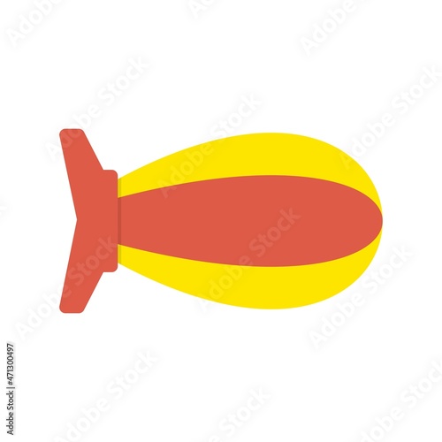 Zeppelin Flat Vector Icon Design