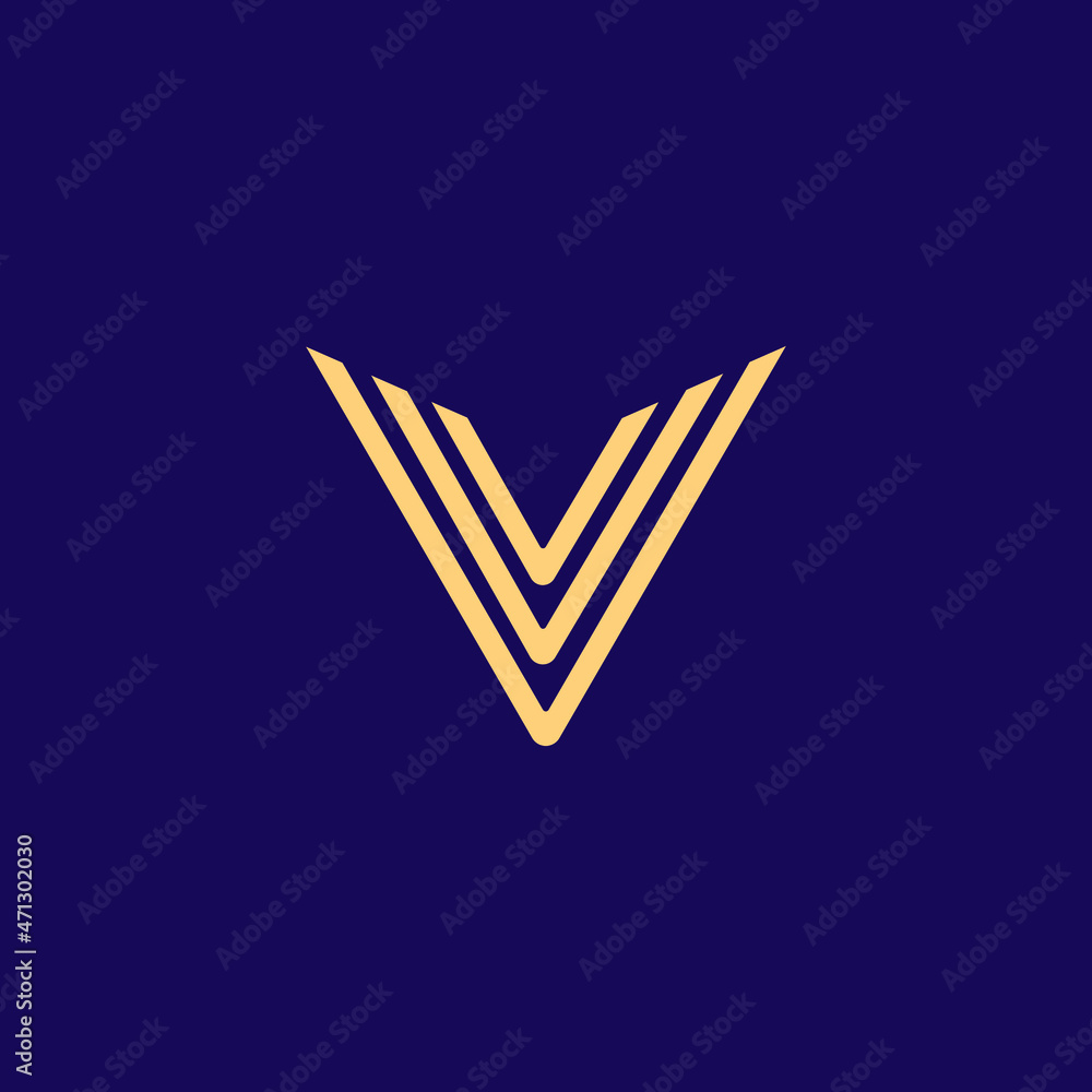 Unique V and VV Initial Letter Line Logo Design. Best Designs for Business  and Brand. Stock Vector | Adobe Stock