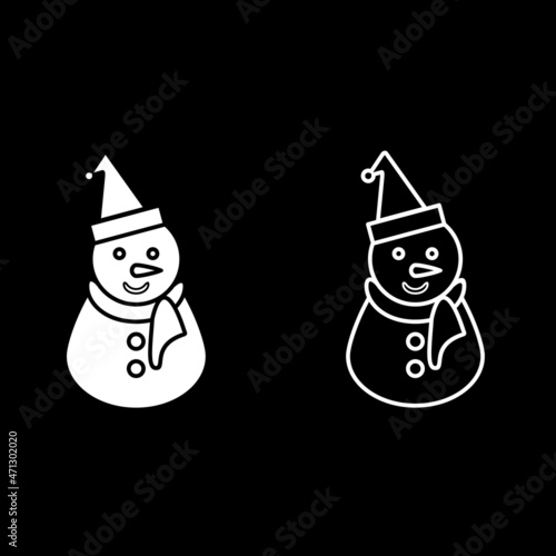snow sculpture icon, Christmas icon, Christmas symbol illustration