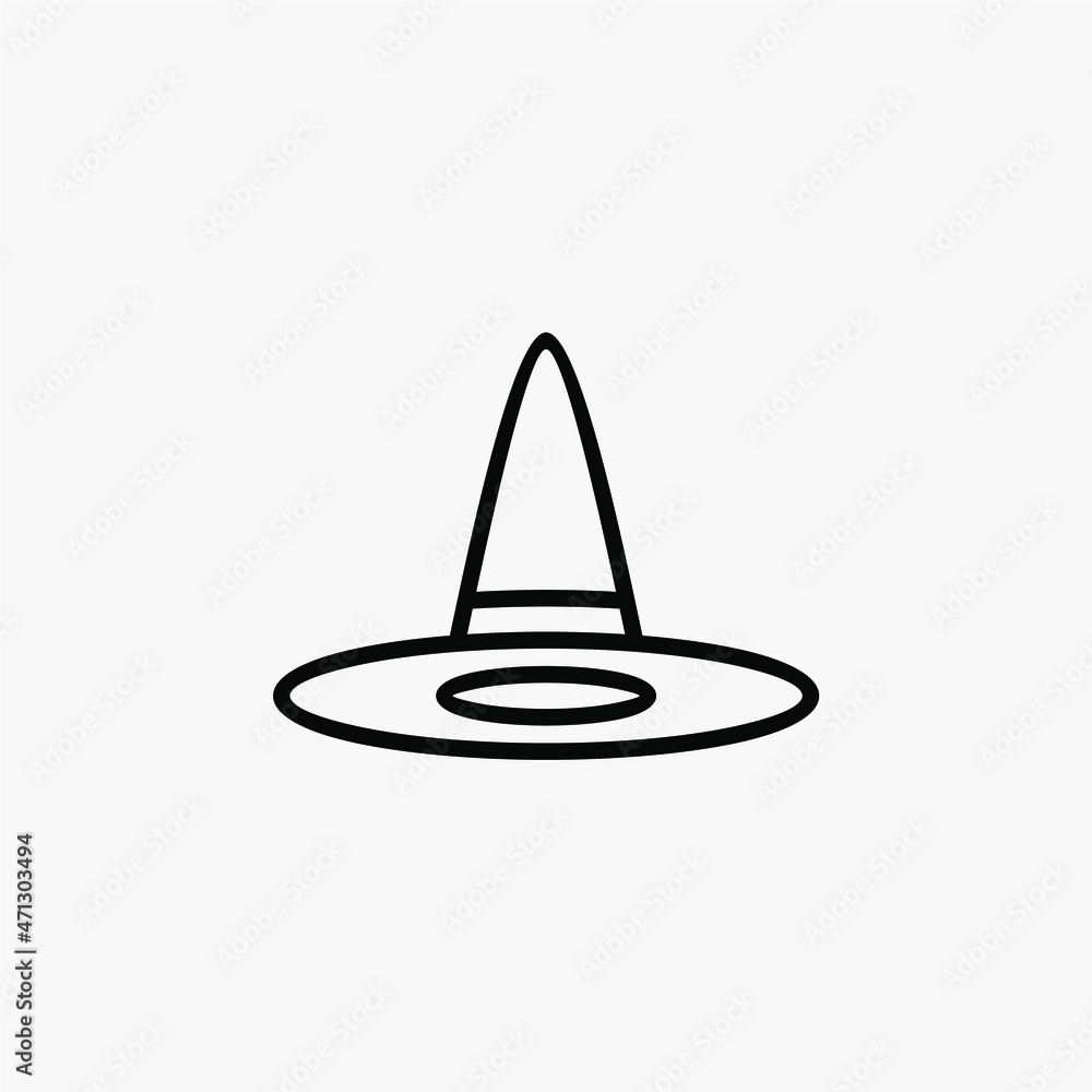 Fototapeta premium Hat line icon, vector, illustration, logo template. Suitable for many purposes.