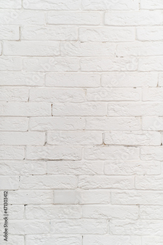 white brick wall. background. construction and repair works in loft style.