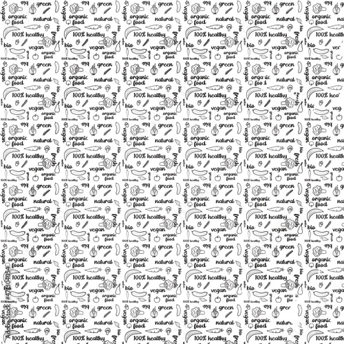 Seamless repeat pattern black and white sketch © Annalie