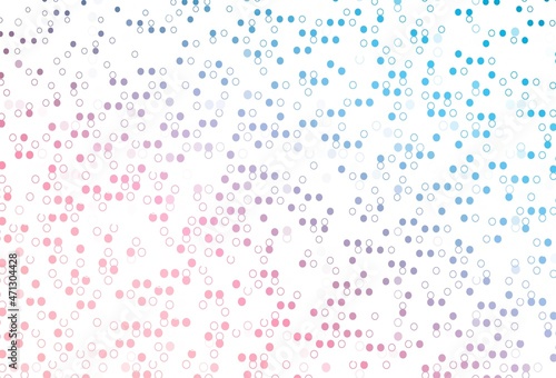 Light Blue, Red vector texture with disks.