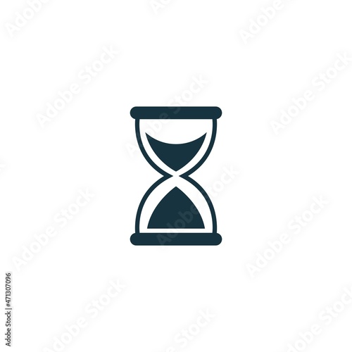 Clock time icon logo design template